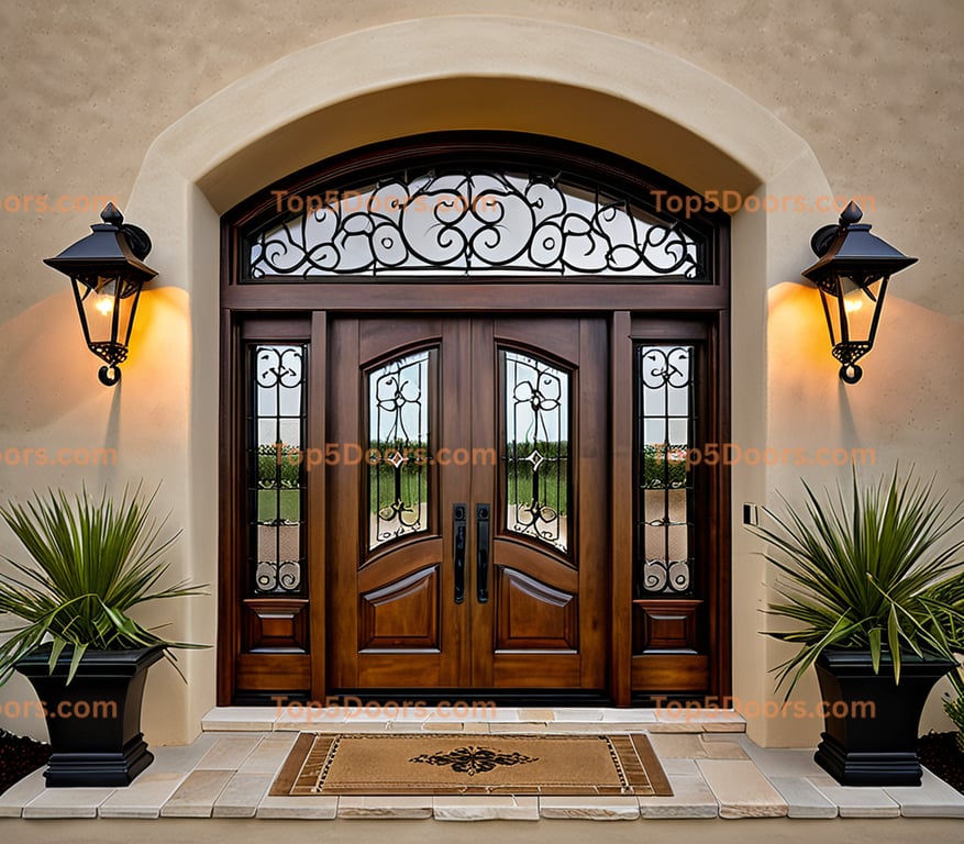Maine glass paneled spanish colonial Door