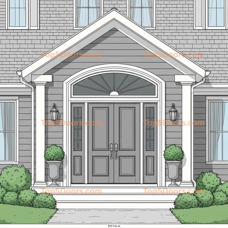 Maine office door spanish colonial Door