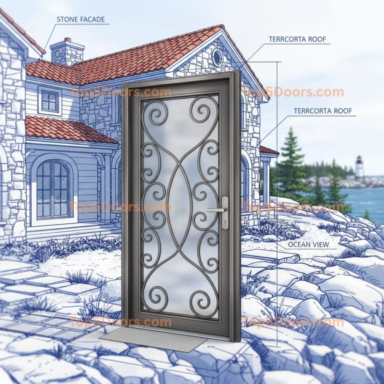 Maine patio sliding door tuscan Door