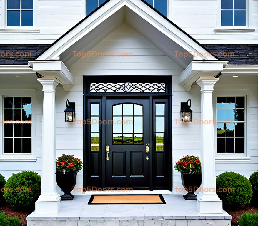 Maine solid panel french country Door