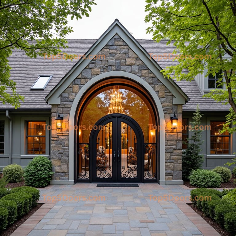Maine wine cellar door mid-century modern Door