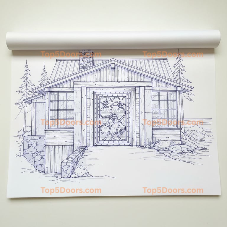 Maine wine cellar door industrial Door