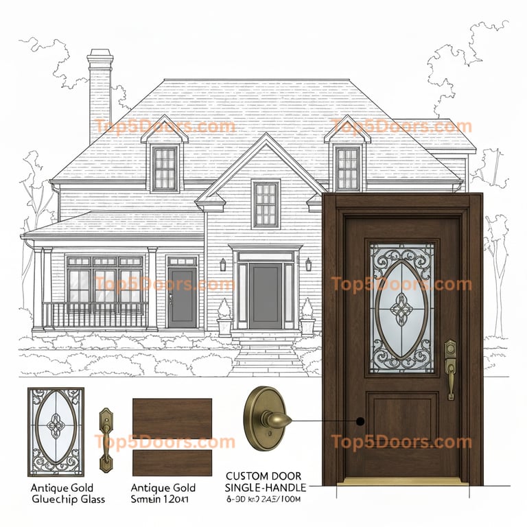 Maine wrought iron arched single industrial Door