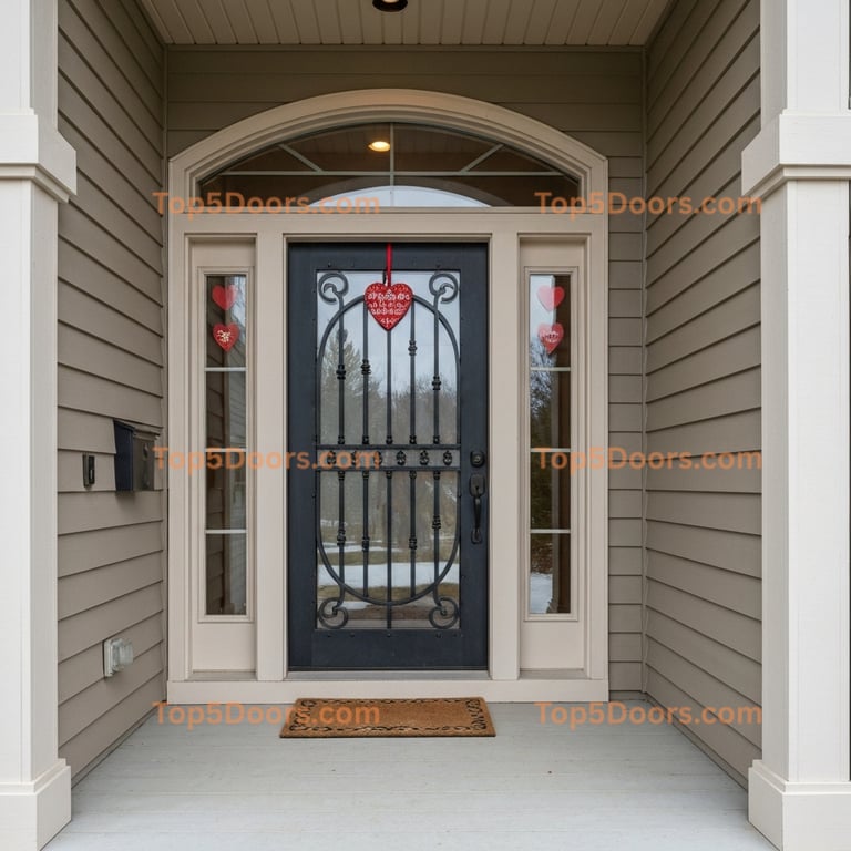 Maine wrought iron french door contemporary Door