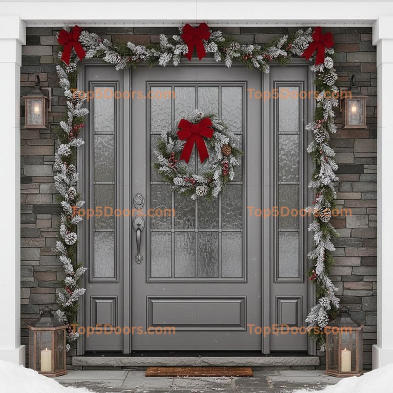 Maine wrought iron single french country Door