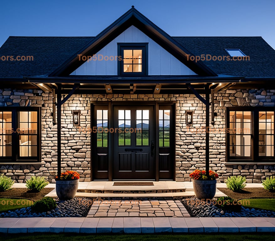 Maine wrought iron solid panel southwestern Door