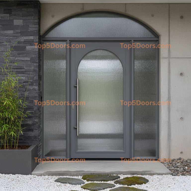 Maryland arched single japanese zen Door