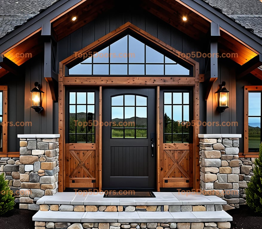 Maryland glass paneled mountain lodge Door