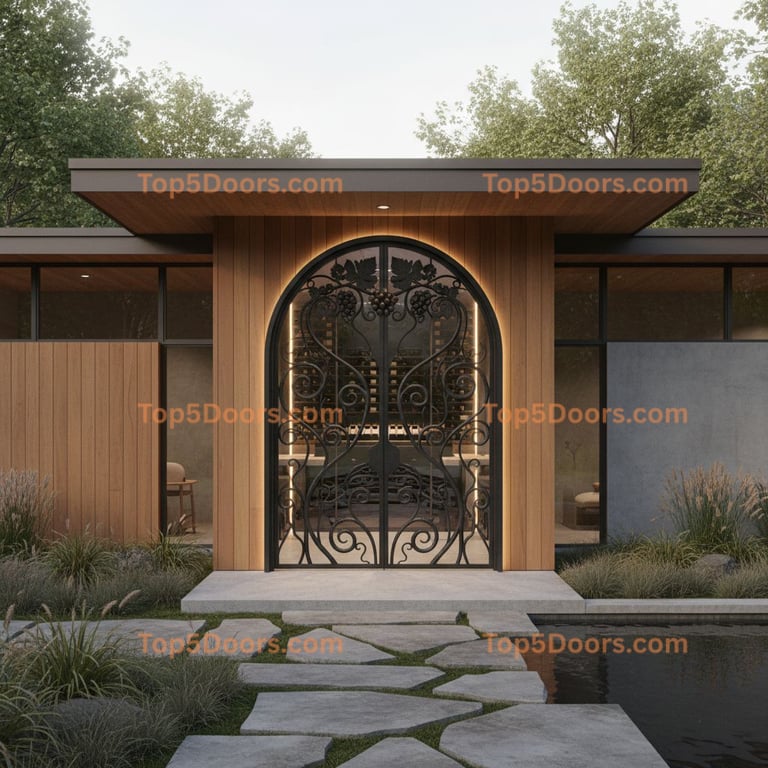 Maryland wine cellar door mid-century modern Door