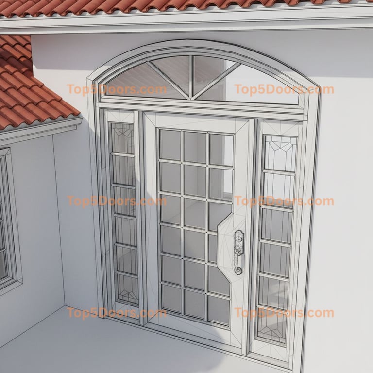 Maryland wrought iron french door spanish colonial Door