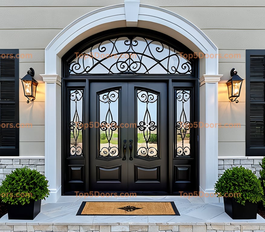 Maryland wrought iron french door european classic Door
