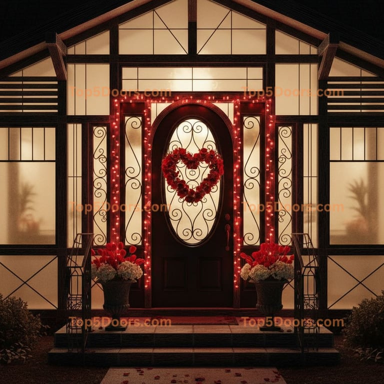 Maryland wrought iron solid panel craftsman Door