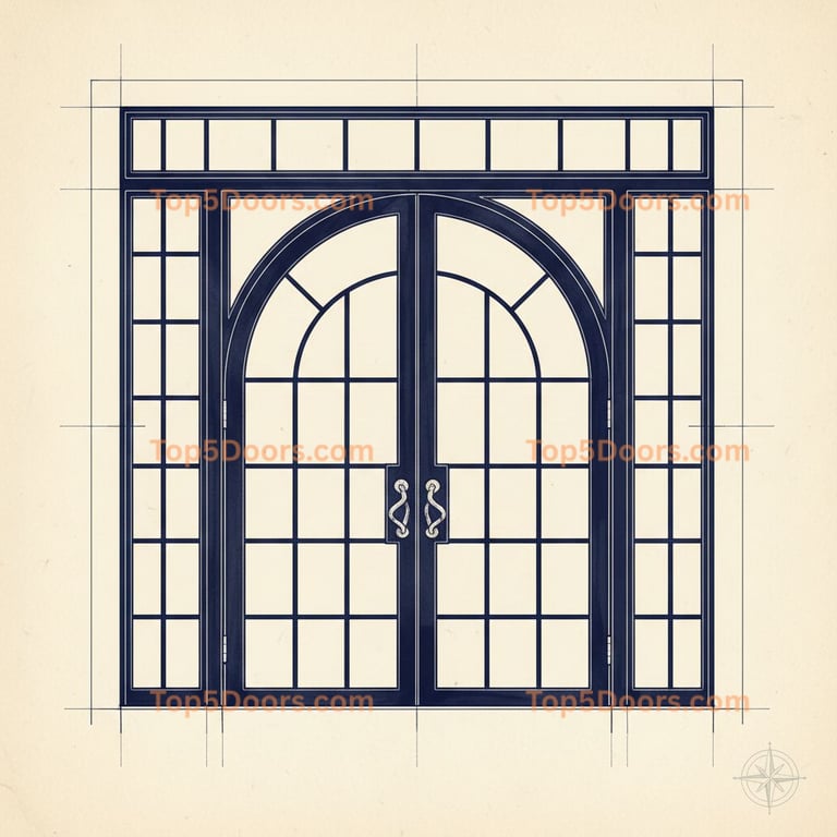 Massachusetts arched double industrial Door