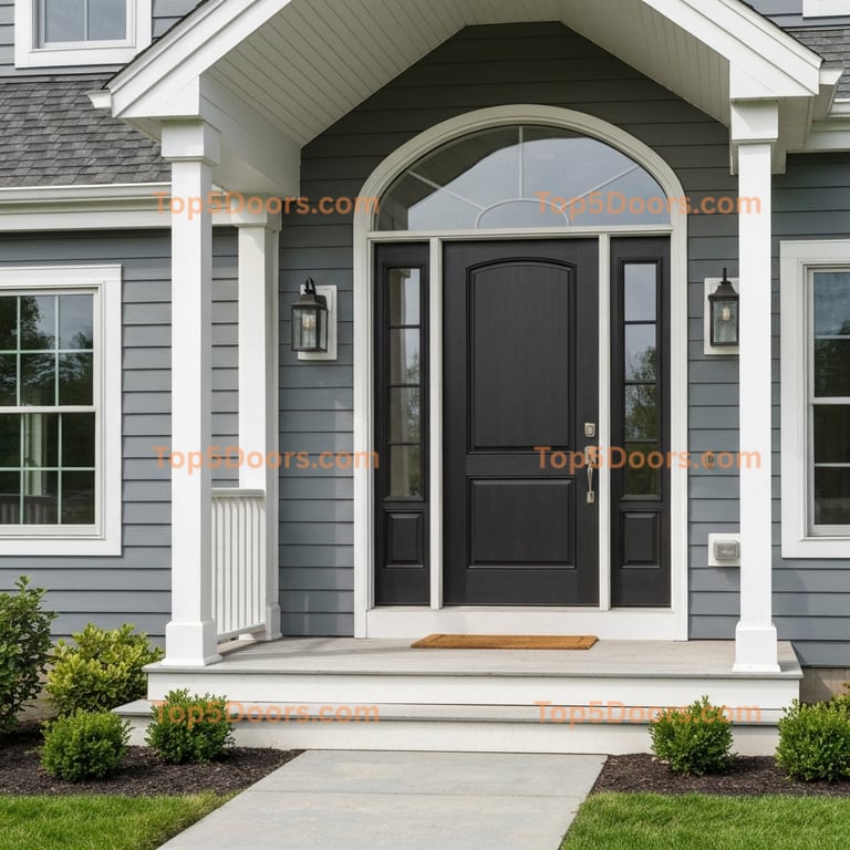 Massachusetts arched single modern Door