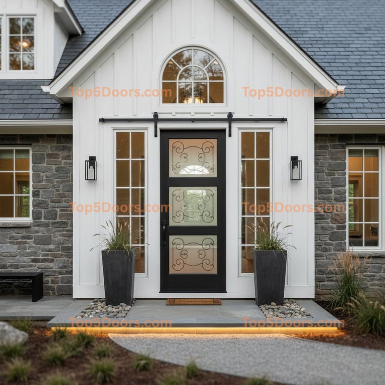 Massachusetts barn door modern farmhouse Door