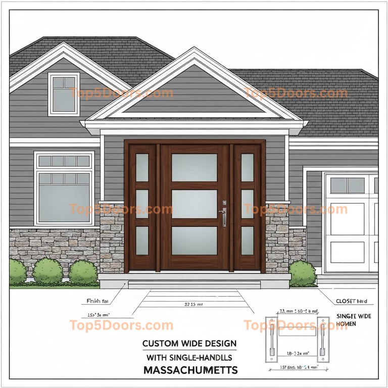 Massachusetts closet french door mid-century modern Doo