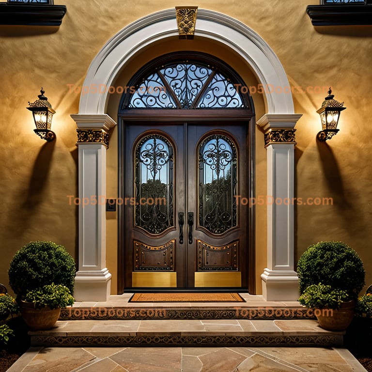 Massachusetts front entry door spanish colonial Door