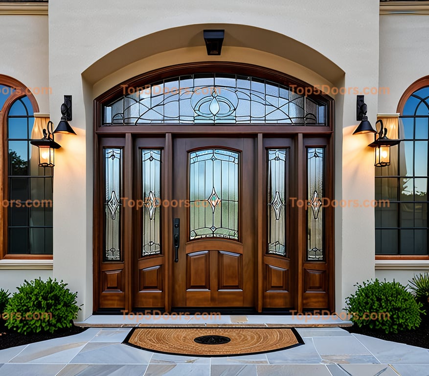 Massachusetts glass paneled mediterranean Door
