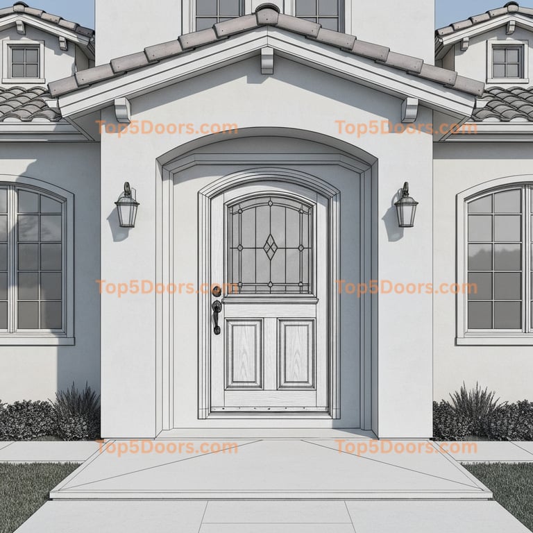 Massachusetts office door spanish colonial Door