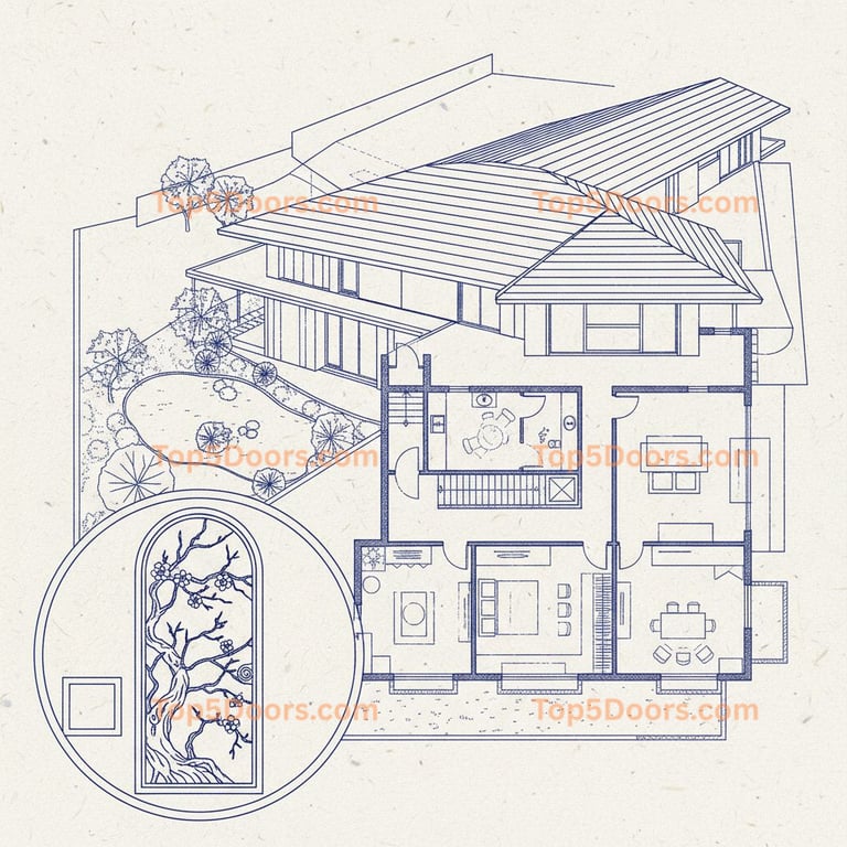 Massachusetts wine cellar door japanese zen Door