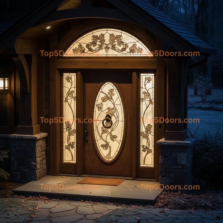 Massachusetts wrought iron arched single craftsman Door