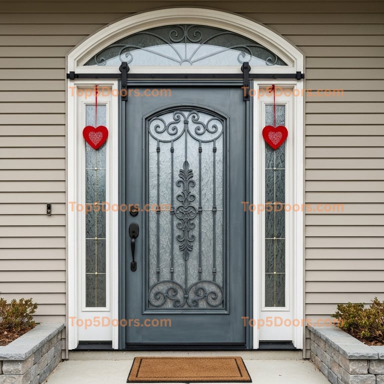 Massachusetts wrought iron barn door scandinavian Door