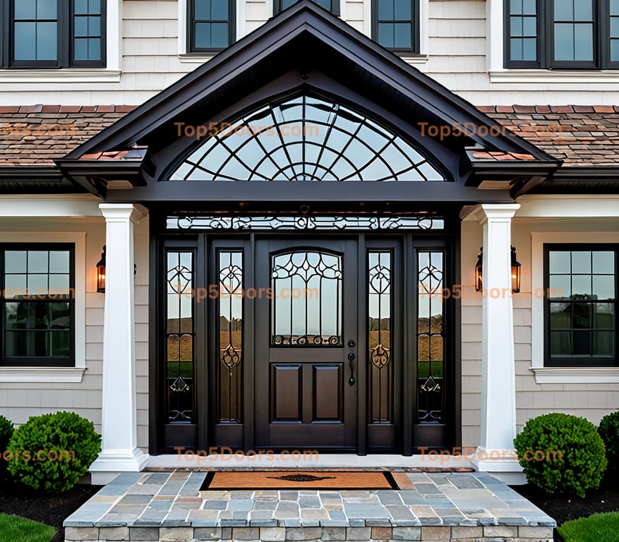 Massachusetts wrought iron double cape cod Door