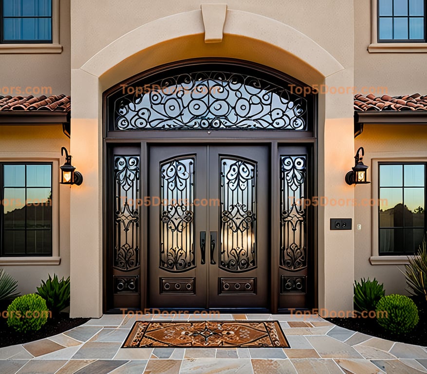 Massachusetts wrought iron french door southwestern Doo