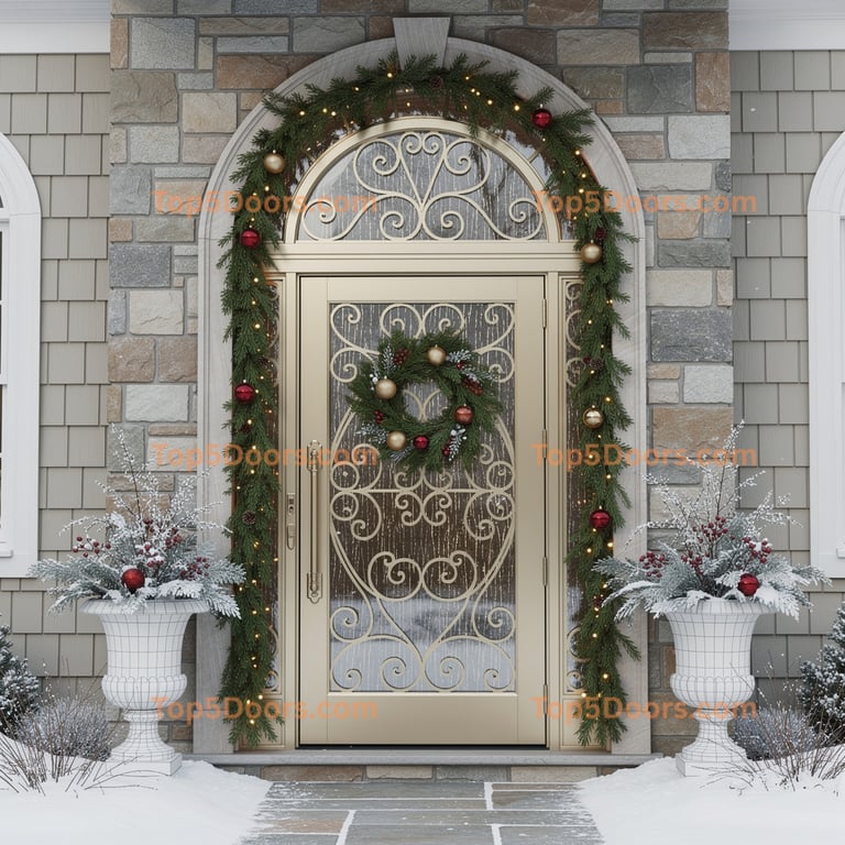 Massachusetts wrought iron french door mediterranean Do