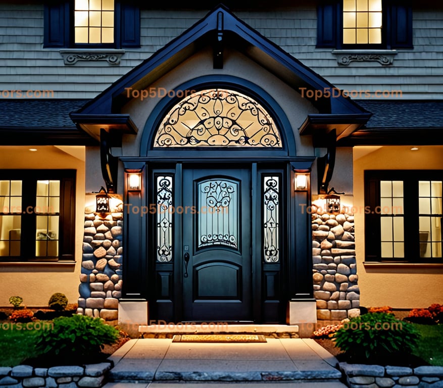 Massachusetts wrought iron craftsman Door