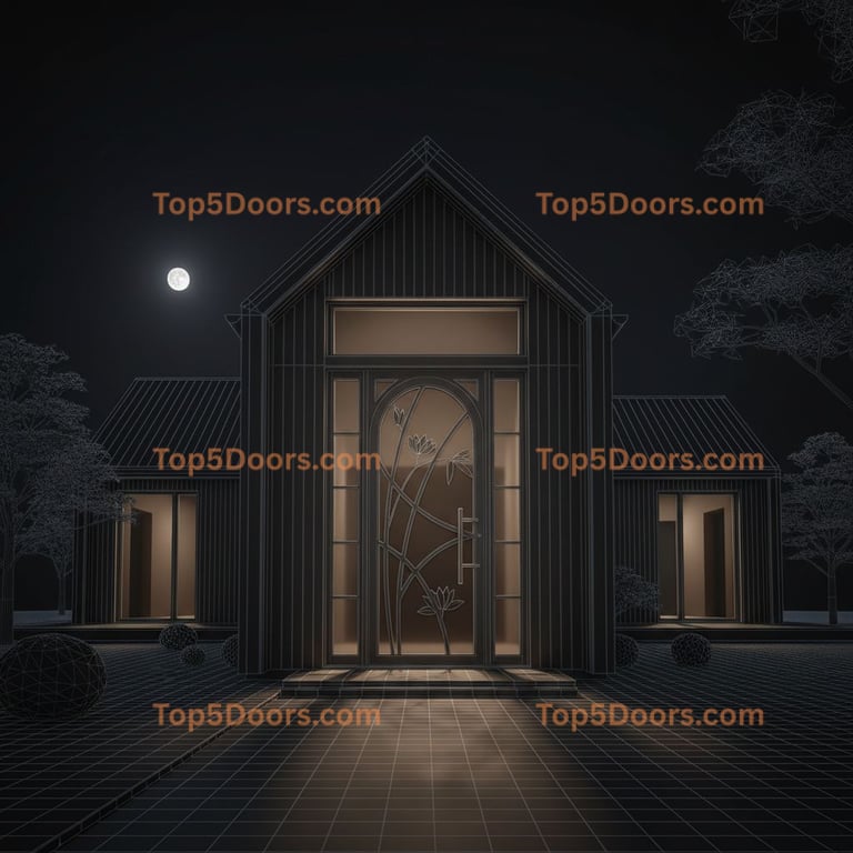 Massachusetts wrought iron single scandinavian Door