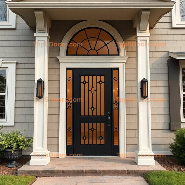 Massachusetts wrought iron single victorian Door