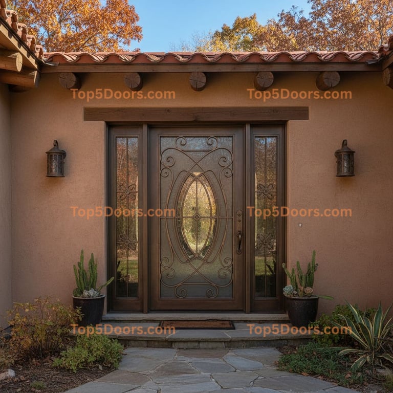 Massachusetts wrought iron steel frame southwestern Doo