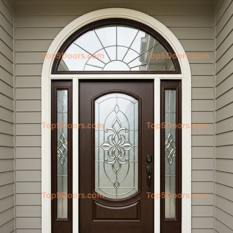 Michigan arched single french country Door