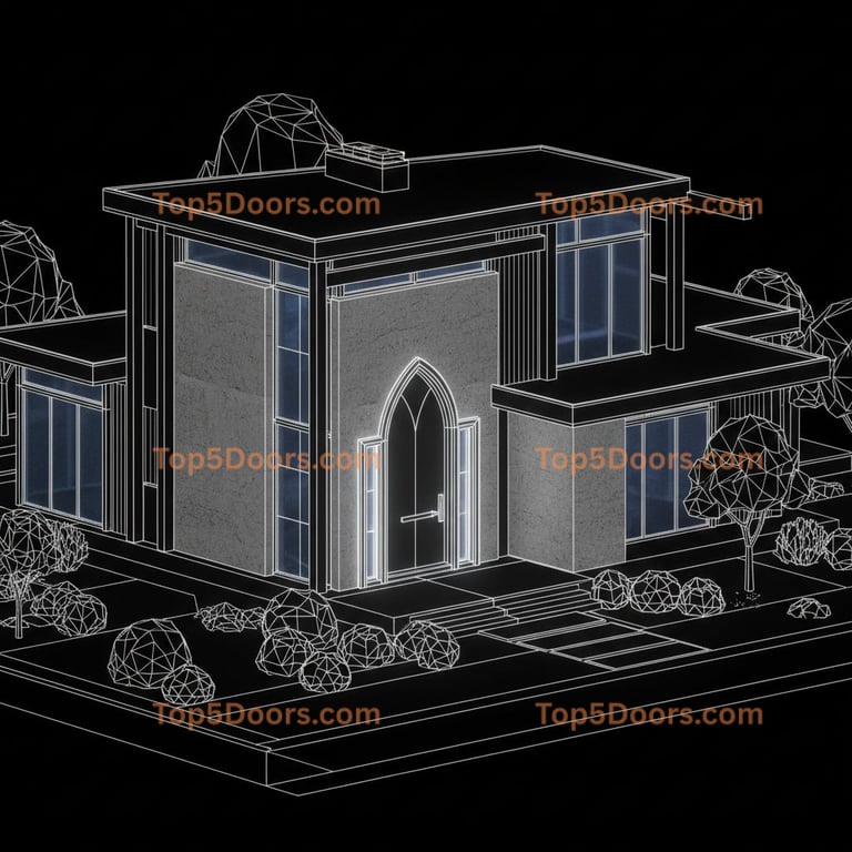 Michigan arched single modern Door