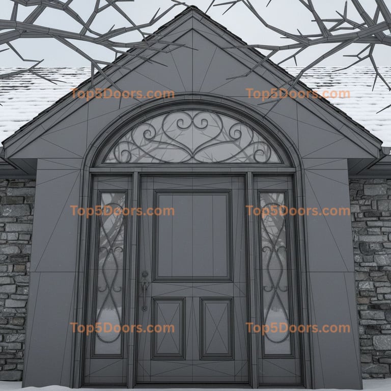 Michigan front entry door spanish colonial Door