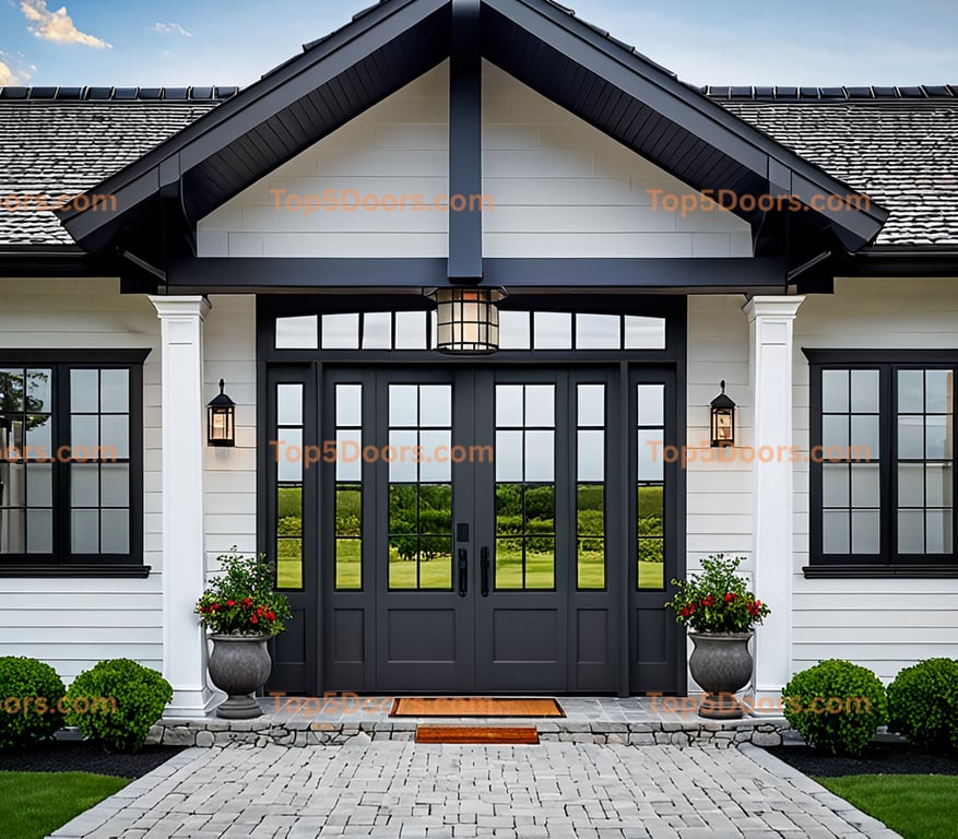 Michigan steel frame japanese zen Door