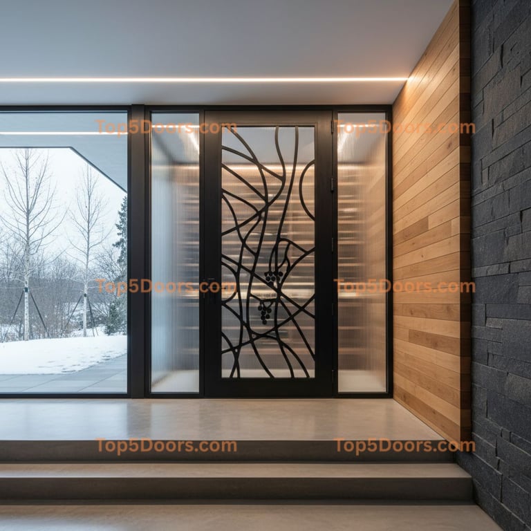 Michigan wine cellar door korean modern Door