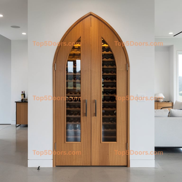 Michigan wine cellar door mid-century modern Door