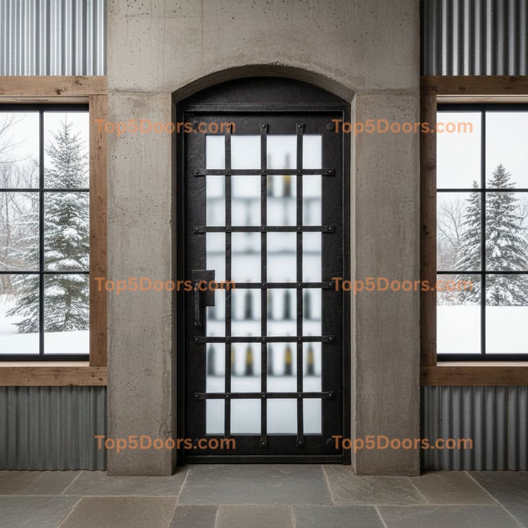 Michigan wine cellar door industrial Door