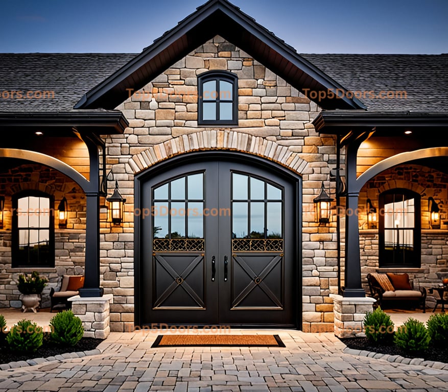 Michigan wrought iron barn door traditional american Do