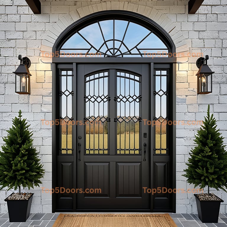 Michigan wrought iron barn door mountain lodge Door