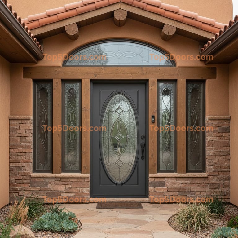 Michigan wrought iron single southwestern Door