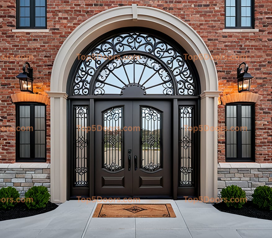 Michigan wrought iron steel frame industrial Door