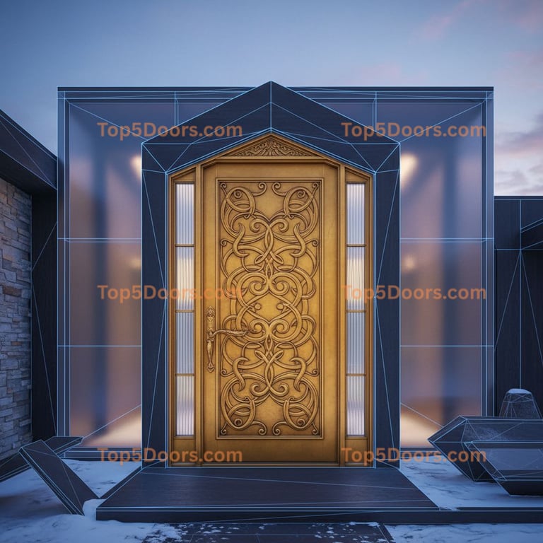 Minnesota front entry door korean modern Door