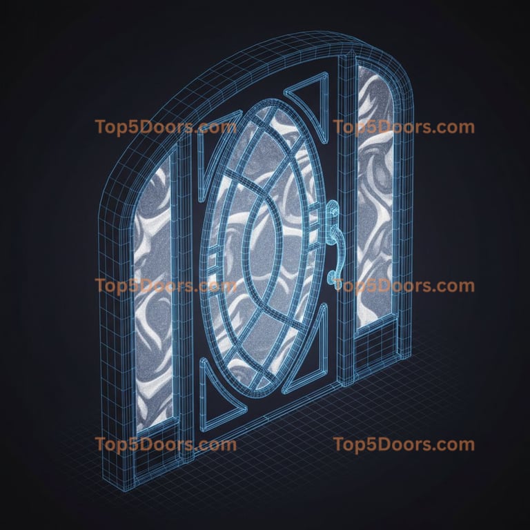 Minnesota front entry door mid-century modern Door