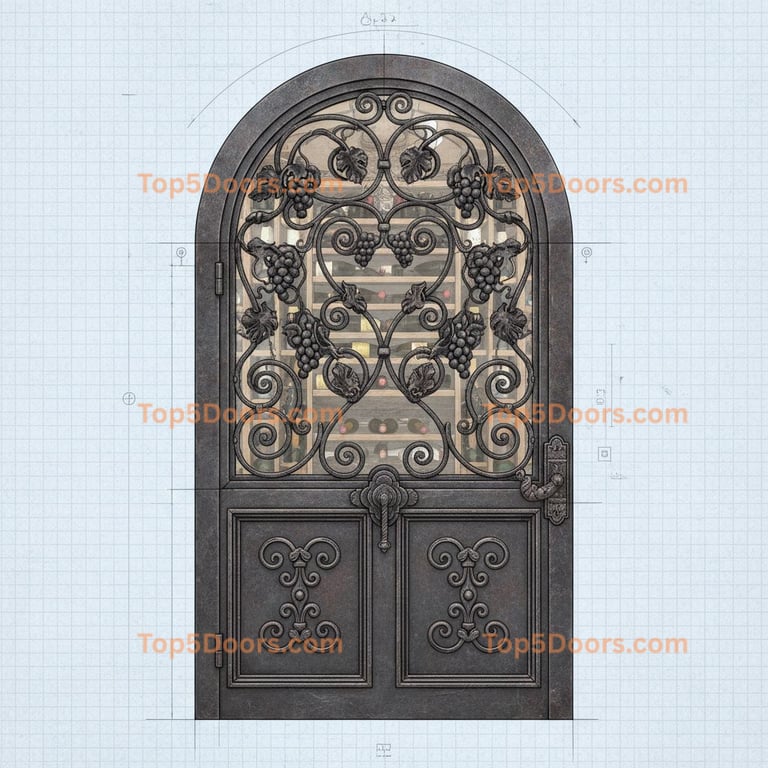 Minnesota wine cellar door french provincial Door