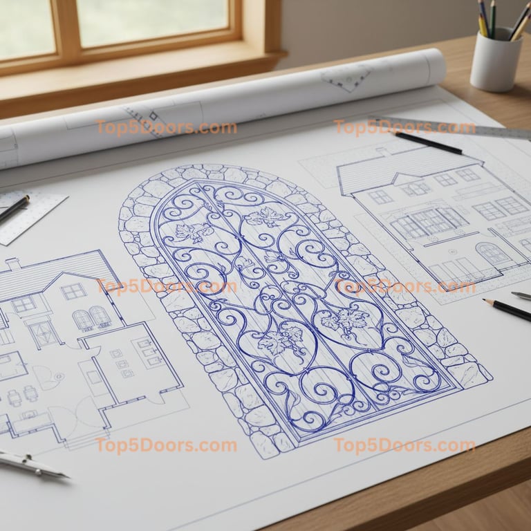 Minnesota wine cellar door spanish colonial Door