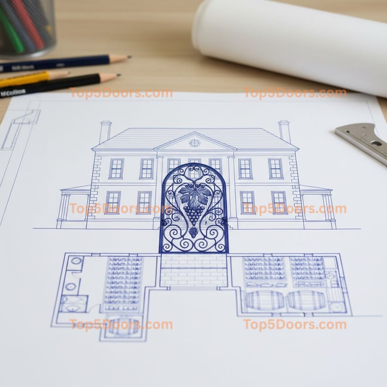 Minnesota wine cellar door georgian Door