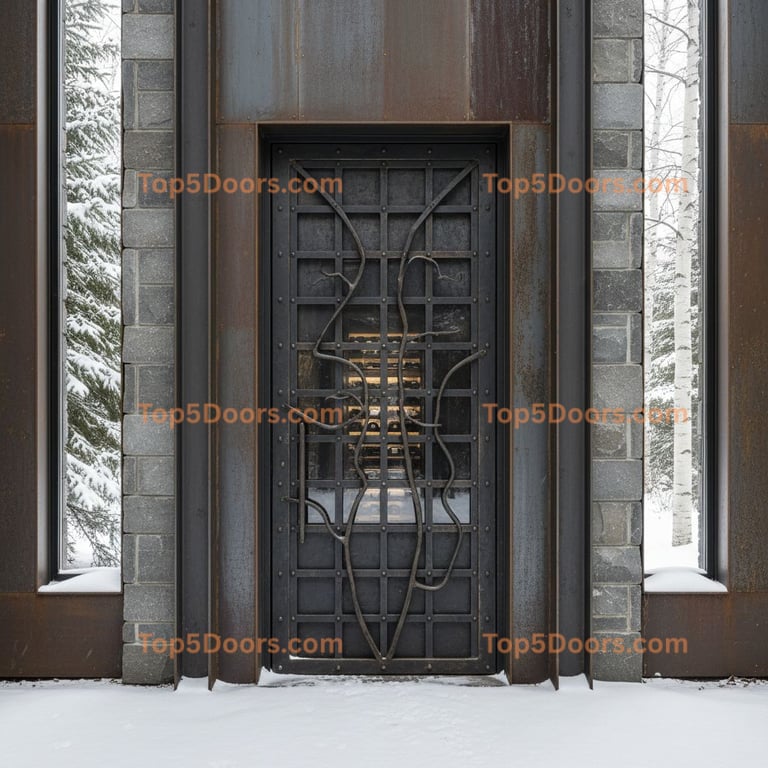 Minnesota wine cellar door industrial Door